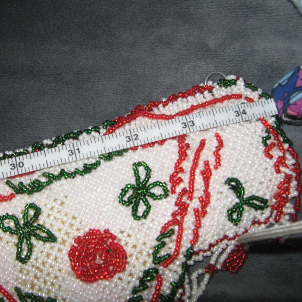 Vintage Handmade and Hand-Beaded Indian Toran Doorway Decoration